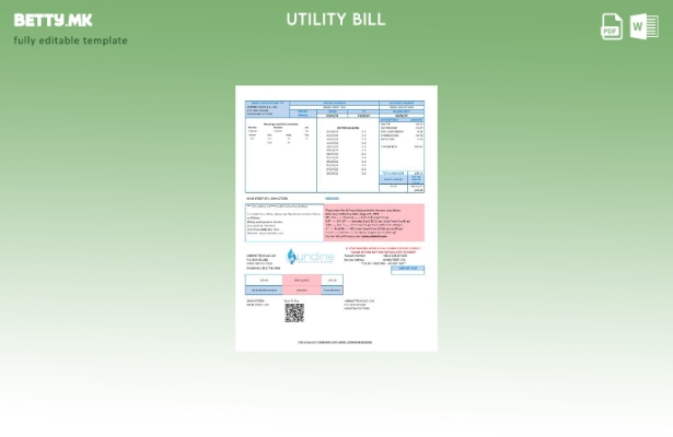 модерен стил САД Тексас Ундине вода е нашиот елемент шаблон за комунални сметки 